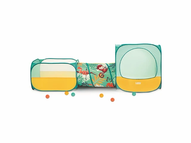 Ludi lu90110 speelparcours met tunnel en ballen lu90110 - afbeelding 2 van  4