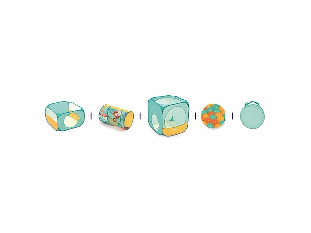 Ludi lu90110 speelparcours met tunnel en ballen lu90110 - afbeelding 3 van  4