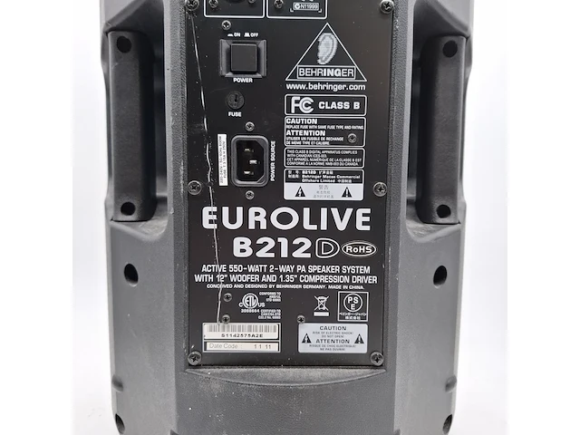 Luidspreker behringer, eurolive b212d - afbeelding 4 van  7