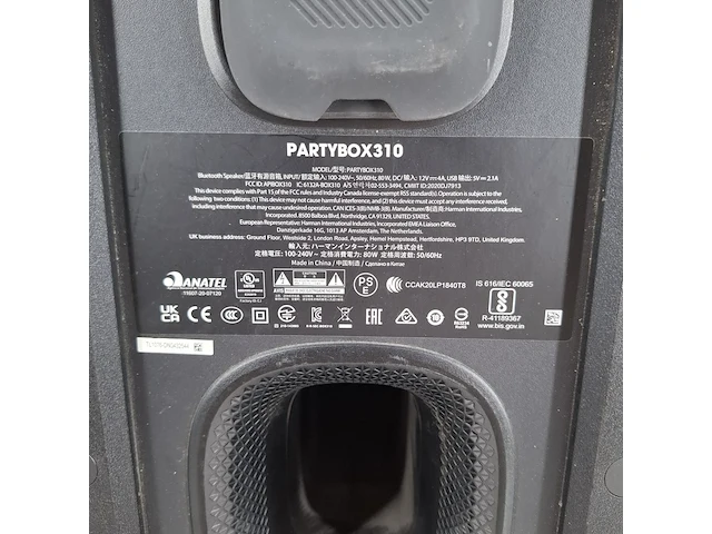 Luidspreker jbl, partybox 310 - afbeelding 8 van  9