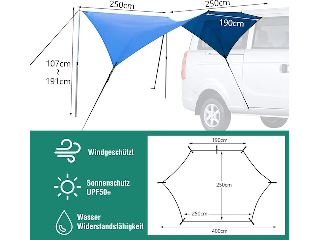 Luifel voor de auto/autoluifel peak power - afbeelding 2 van  5