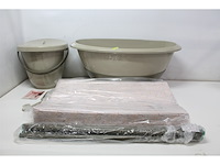 Luma badset met aankleedkussen olive green - afbeelding 1 van  2