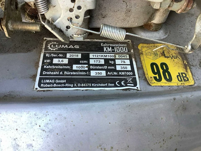 Lumag km1000 straatveegmachine - afbeelding 6 van  6