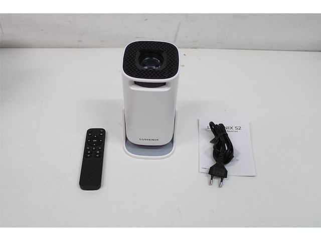 Lumenix s2 mini beamer 4k beeldkwaliteit incl. hdmi kabel android 11.0 home cinema streamen vanaf je telefoon wit - afbeelding 1 van  1