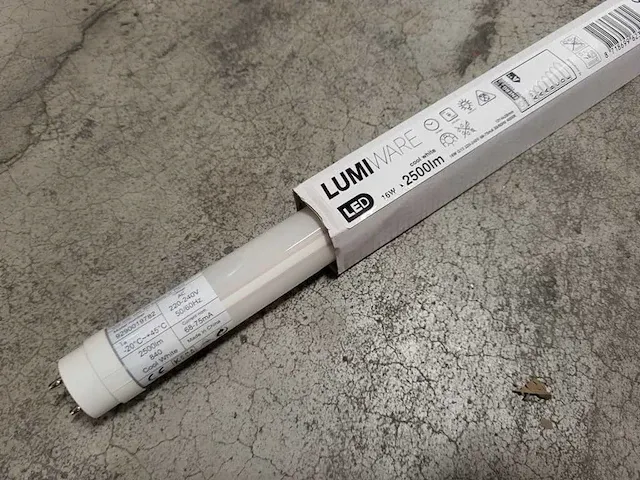 Lumiware - ledtube 1200mm uo 16w 840 t8 - doos á 10 stuks led tl-lichtbronnen (2x) - afbeelding 1 van  4