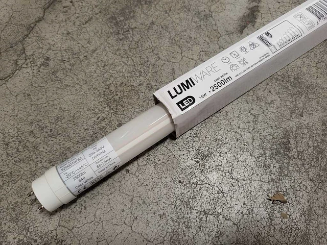 Lumiware - ledtube 1200mm uo 16w 840 t8 - doos á 10 stuks led tl-lichtbronnen (4x) - afbeelding 1 van  4