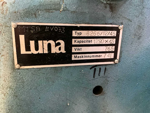 Luna 8266/12/45 plaatwals - afbeelding 7 van  7