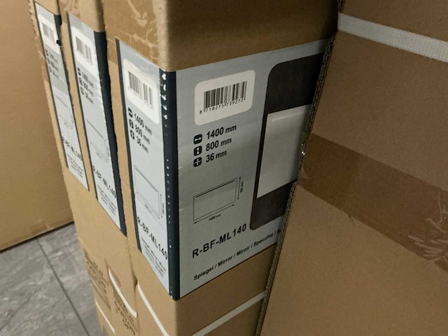 Lunastone r-bf-m140 badkamerspiegel (140x80 cm) (2x) - afbeelding 2 van  2