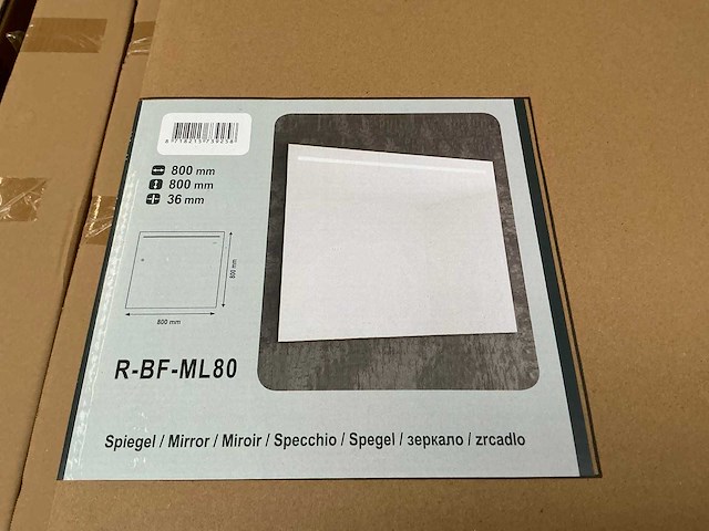 Lunastone r-bf-ml80 spiegel (80x80 cm) (2x) - afbeelding 2 van  2
