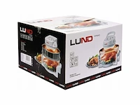 Lund professional heteluchtoven 12 + 5l wit halogeen oven convectie oven 1400w - afbeelding 3 van  4