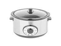 Lund slowcooker met timer 280w 4,5l zilver - afbeelding 1 van  3