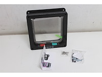 Lunspets kattenluik magnetische sluiting voor middelgrote & kleine katten 19x20x5.5 cm size m zwart - afbeelding 1 van  2