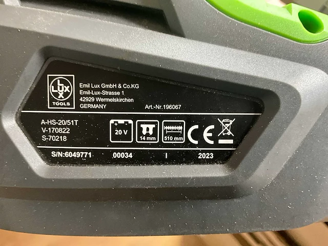 Lux-tools 20v telescopische heggenschaar - afbeelding 3 van  11