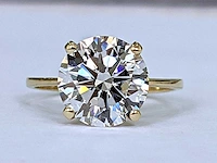 Luxe 18 krt gouden ring met diamant 4,80 crt
