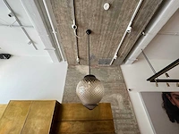 Luxe design hanglamp met geribbled glas - afbeelding 2 van  4