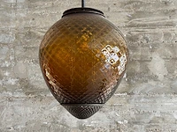 Luxe design hanglamp met geribbled glas - afbeelding 1 van  5