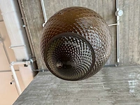 Luxe design hanglamp met geribbled glas - afbeelding 3 van  5