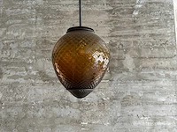 Luxe design hanglamp met geribbled glas - afbeelding 5 van  5