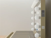 Luxe kaptafel met verlichting - 1500x600x810mm - goudkleurig - incl. krukje - afbeelding 7 van  12