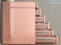Luxe kaptafel met verlichting - 1500x600x810mm - hoogglans roze - incl. krukje - afbeelding 6 van  12
