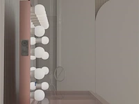 Luxe kaptafel met verlichting - 1500x600x810mm - hoogglans roze - incl. krukje - afbeelding 8 van  12