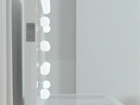 Luxe kaptafel met verlichting - 1500x600x810mm - hoogglans wit - incl. poef - afbeelding 5 van  11
