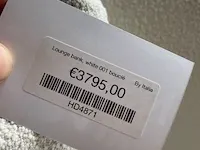 Luxe lounge bank in ivoor witte bouclé stof by italia, ivoor wit / goud, bouwjaar 2022 - afbeelding 3 van  11