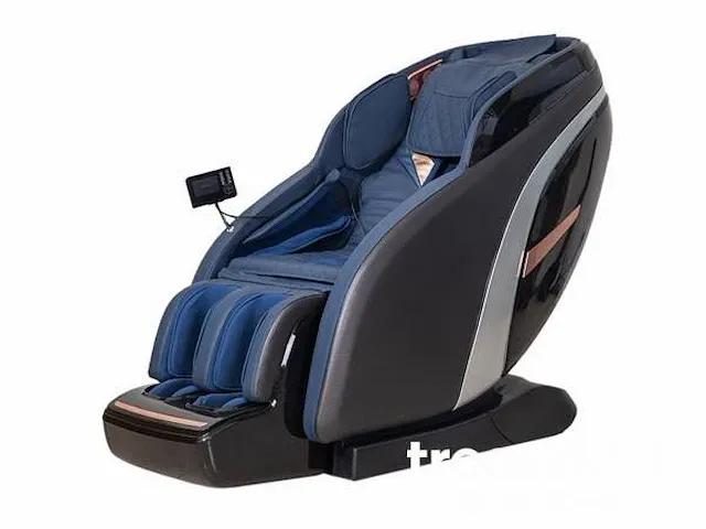 Luxe massagestoel zero gravity - lcd scherm - zwart / blauw - afbeelding 1 van  8