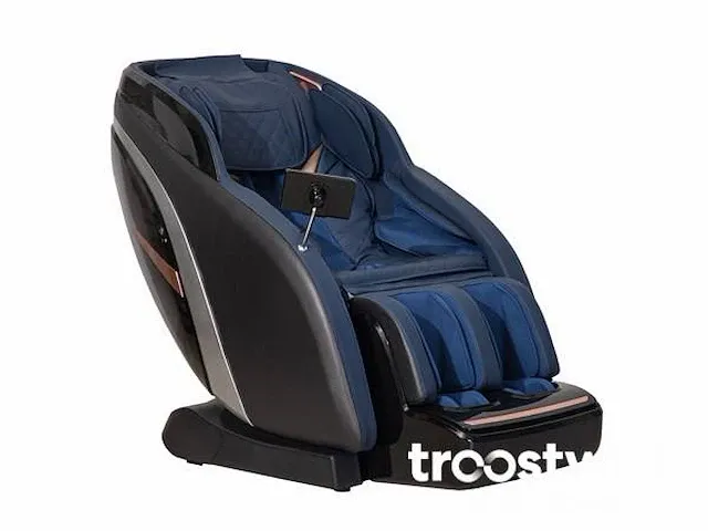Luxe massagestoel zero gravity - lcd scherm - zwart / blauw - afbeelding 2 van  8