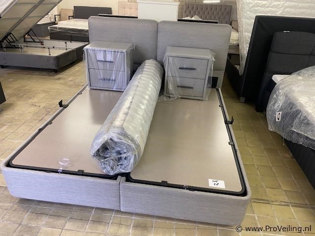 Luxe opbergbox 180 x 200cm, roots bed, 2-vaks hoofdbord incl. 2 nachtkasjes - afbeelding 1 van  1