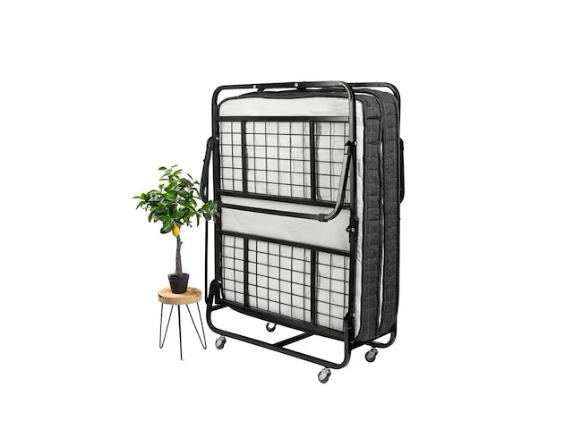 Luxe opklapbed/vouwbed met matras 80x200 troonz, milano deluxe - afbeelding 1 van  7