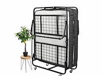 Luxe opklapbed/vouwbed met matras 80x200 troonz, milano deluxe - afbeelding 1 van  7