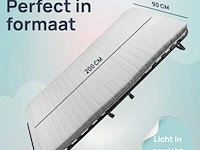 Luxe opklapbed/vouwbed met matras 90x200 cm troonz - afbeelding 2 van  3