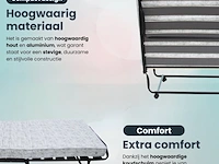 Luxe opklapbed/vouwbed met matras 90x200 cm troonz - afbeelding 2 van  5