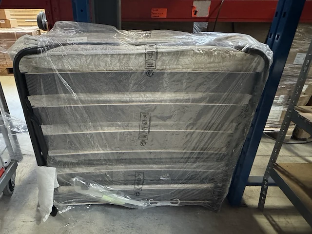 Luxe opklapbed/vouwbed met matras 90x200 cm troonz - afbeelding 4 van  5