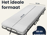 Luxe opklapbed/vouwbed met matras 90x200 cm troonz - afbeelding 1 van  4