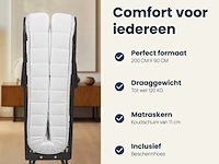 Luxe opklapbed/vouwbed met matras 90x200 cm troonz - afbeelding 2 van  4