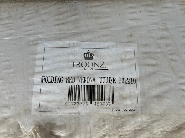Luxe opklapbed/vouwbed met matras 90x210 troonz, verona deluxe - afbeelding 4 van  4