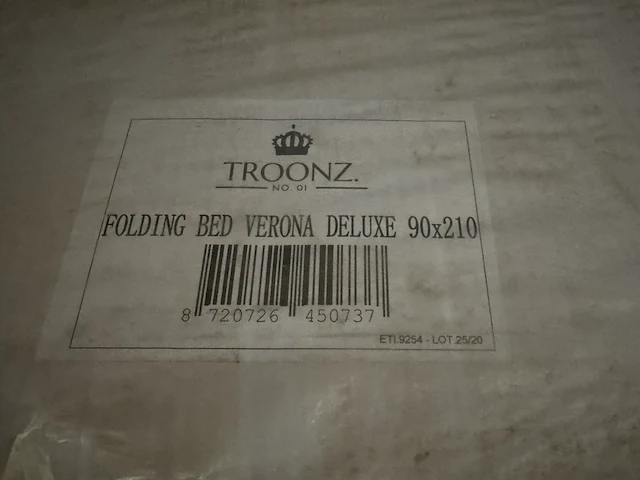 Luxe opklapbed/vouwbed met matras 90x210 troonz, verona deluxe - afbeelding 2 van  2