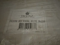 Luxe opklapbed/vouwbed met matras 90x210 troonz, verona deluxe - afbeelding 2 van  2