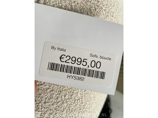 Luxe organische bank in off white bouclé stof by italia, wit, bouwjaar 2023 - afbeelding 3 van  11