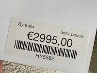 Luxe organische bank in off white bouclé stof by italia, wit, bouwjaar 2023 - afbeelding 3 van  11