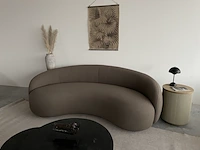 Luxe organische bank in taupe bouclé stof by italia, taupe - afbeelding 2 van  9