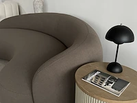 Luxe organische bank in taupe bouclé stof by italia, taupe - afbeelding 5 van  9