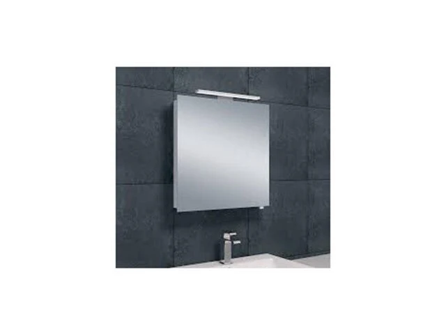 Luxe spiegelkast met led verlichting wb, 384150, zilver - afbeelding 1 van  3