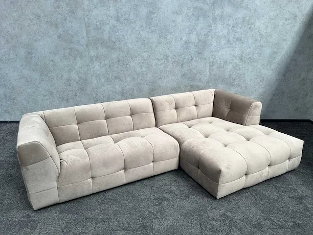 Luxe velvet loungebank - ongebruikt - afbeelding 1 van  19