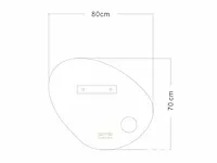 Luxury wellness 80x70cm design led spiegel met digitaal display en verwarming/bluetooth/speakers/klok/vergrotingsspiegel - afbeelding 4 van  12