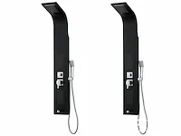 Luxury wellness douchekolommen mat zwart met waterval dp-9305-mz
