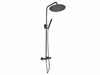 Luxury wellness opbouw regendouche met thermostaatkraan londen geborsteld gunmetal grey - afbeelding 1 van  10