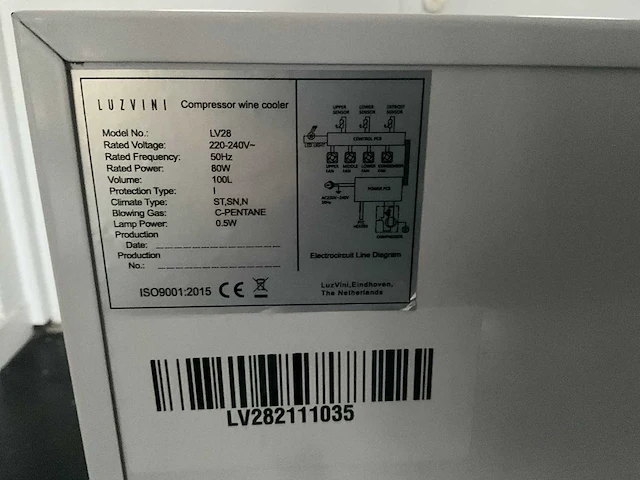 Luzvini - lv28w - wijnklimaatkast - afbeelding 9 van  9